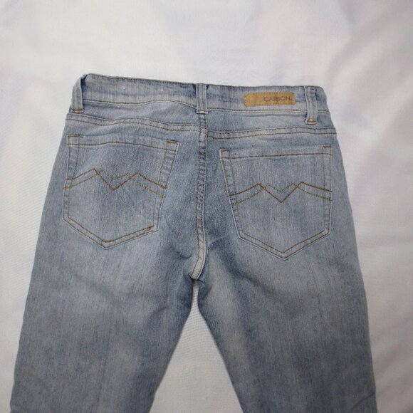 CARBON mens JEANS blue PANTS skinny FLEX zipper SIZE 29X29 - Picture 14 of 15